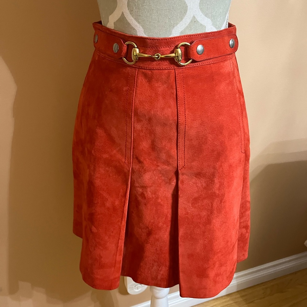 Gucci Horsebit Leather Suede Mini Skirt - Picture 14 of 14